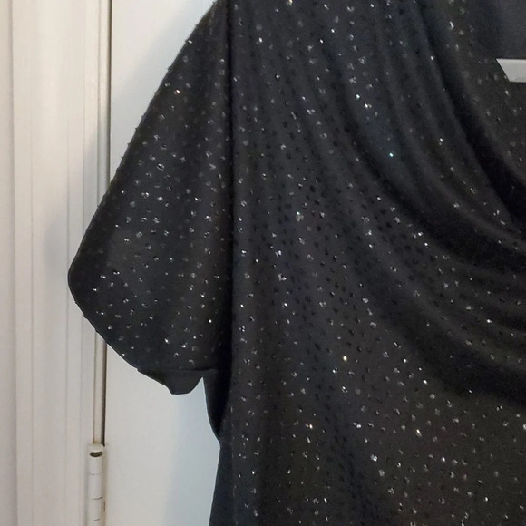 Vintage Superstition Womens Sparkly Sequin Top with a Drape Neck and Tie Bottom - Picture 4 of 12